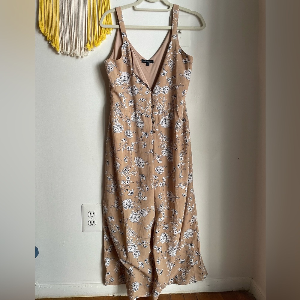Floral Tan Jumpsuit